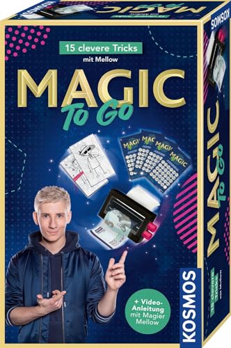 Kosmos 658236 Magic to go, Zauberkasten für Kinder ab 8 Jahren, 15 Coole Tricks Lernen mit Profi-Zauberer Mellow und praktischen Video-Anleitungen, Zaubertricks für Einsteiger
