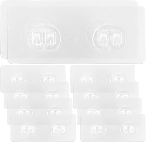 Organizador de baño, 10 ganchos adhesivos para estante de ducha, organizador de ducha adhesivo, gancho de repuesto, perforador de baño, estante de