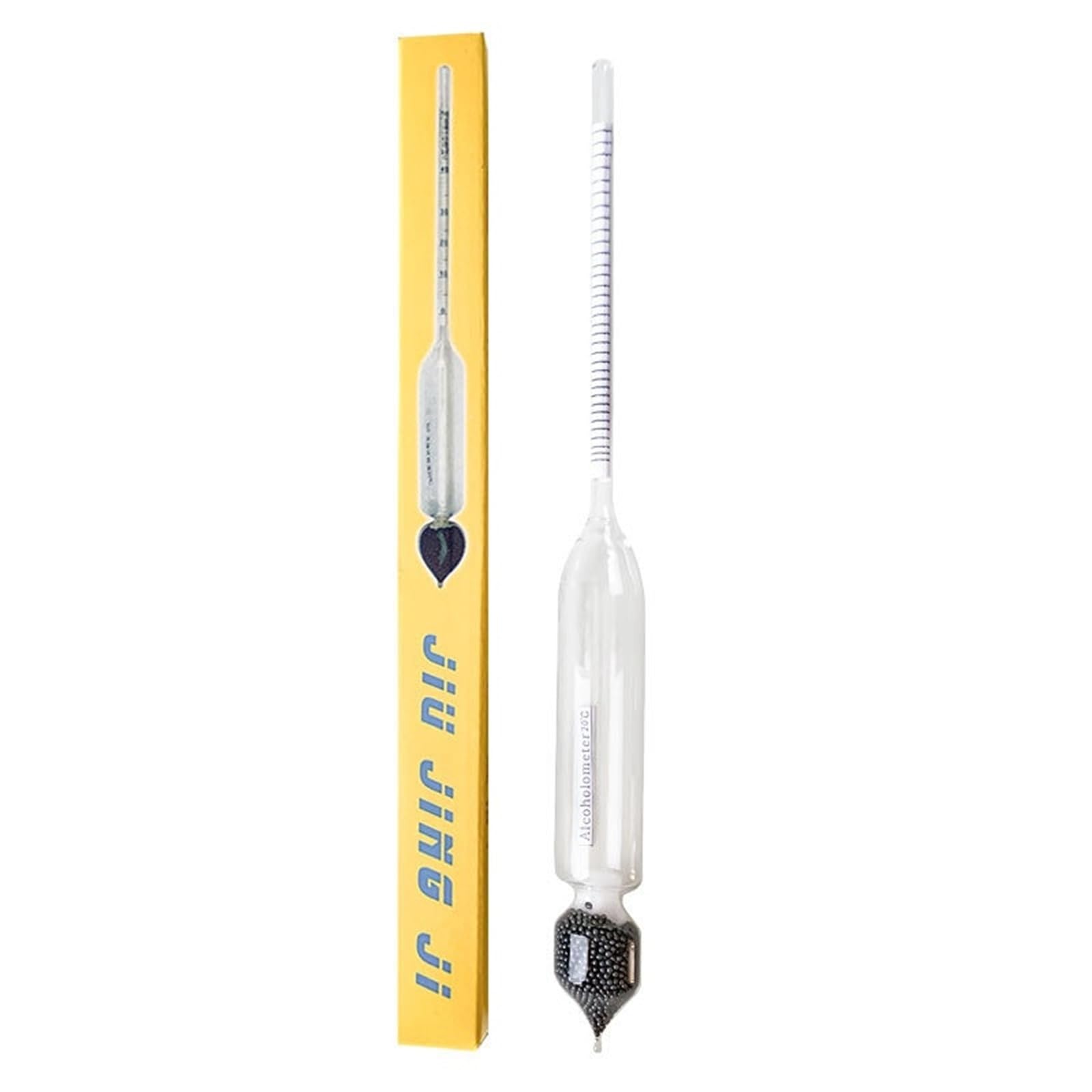 MKHQST Refractometer Alcohol Hydrometer Alcoholmeter Glass Cylinder Included Suitable For Spirits Baijiu Easy to operate