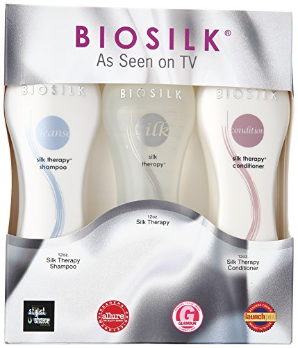 Biosilk 3 Piece Silk Therapy Shampoo, Conditioner And Serum Kit #TOP1