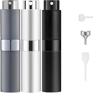 8ml Perfume Atomizer,3 pcs Perfume Travel Refillable Bottle, Empty Cologne Travel Bottle, Atomizer Sprayer