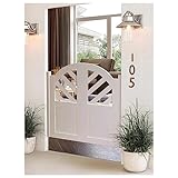 Cafe Swinging Doors, Interior Solid Wood Swing Door, Auto Close Hinges Saloon Doors Fence Cowboy Doo