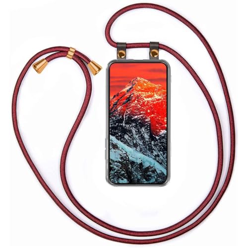 Chaîne de téléphone portable Samsung S25 FE collier cordon rouge 155cm
