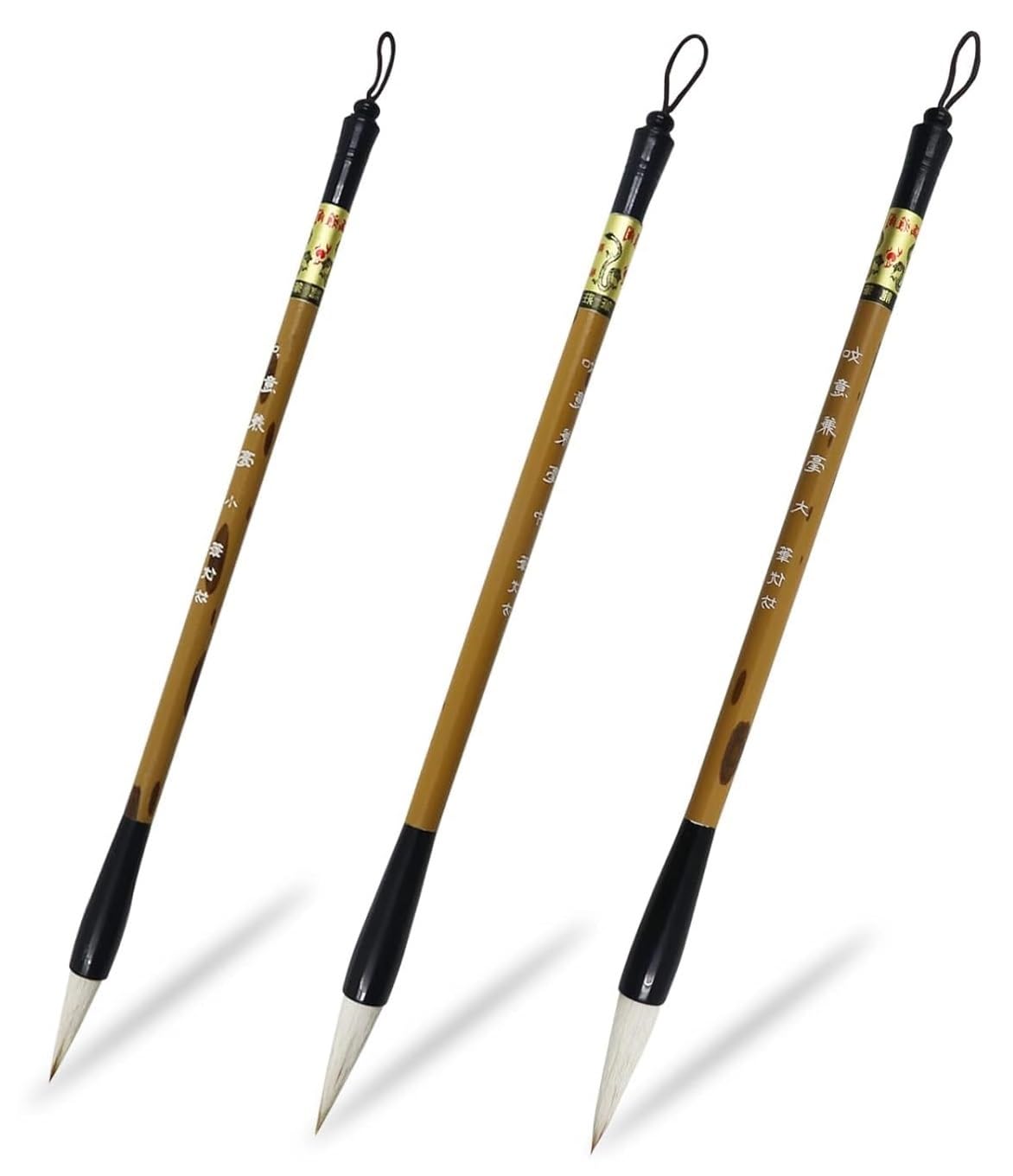 Worison 3 Sizes Chinese Writing Calligraphy Drawing Brush Set