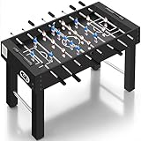 SereneLife 48in Foosball Table - Arcade Table Soccer for Home, Arcade Game Room, w/ 2 Balls, 2 Cup Holders 2x4ft for Man Cave or Basement - Standing or Tabletop