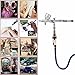 Pinkiou Airbrush Kit with Different Nozzle and Needles Muti-Purpose Dual Action Airbrush Sets with Air Brush 0.2 0.3 &0.5mm Needles and Air Hose for Hobby Model Painting Tattoo Cake Nail Art