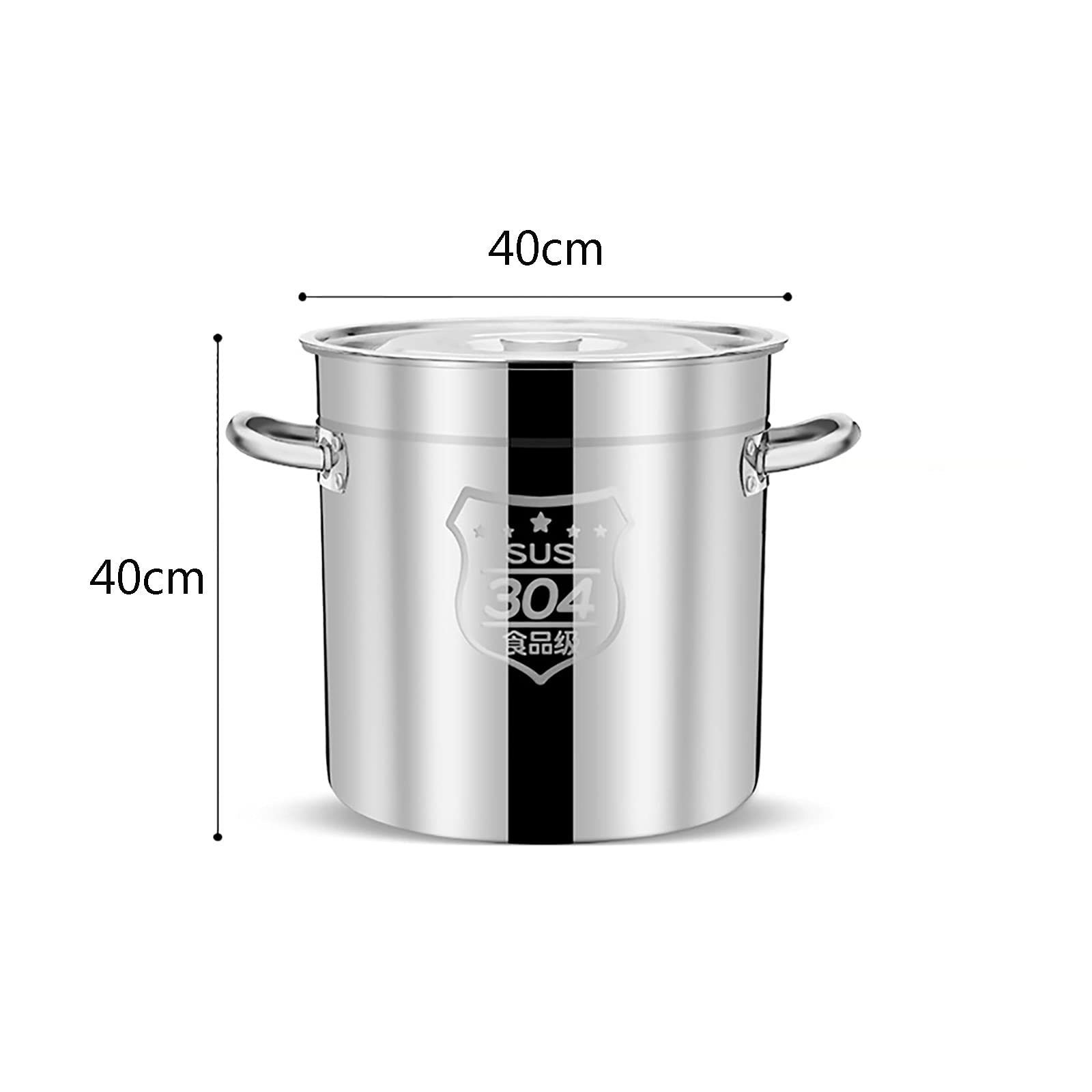 Olla De Acero Inoxidable, Olla De Acero Inoxidable con Tapa para Elaboración Casera De Cerveza, Jarabe De Arce, Compatible con Todas Las Fuentes De Calor (Tamaño: 40 X 40 Cm)