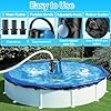 FineBud Submersible Water Pump, Adjustable Flow Sump Pump, Pool Cover Pump Above Ground, Electric Portable Water Removal Pumps, Water Pump for Pool Draining with 10ft Drainage Hose,3 Adapters,950GPH