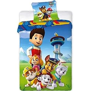 Bettwäsche-Set Paw Patrol, 100x135cm 40×60 cm, 100% Baumwolle,