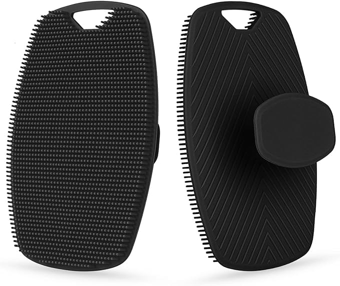 Body Scrubber for Bathing Dead Skin Remover, Premium Super Soft Silicone Body Shower Scrub Exfoliating Silicone Body Scrubber Body Cleansing Brush for Men, Women-image-48