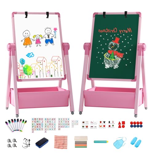 Tableau noir enfants avec lettres magnétiques et planche pliable