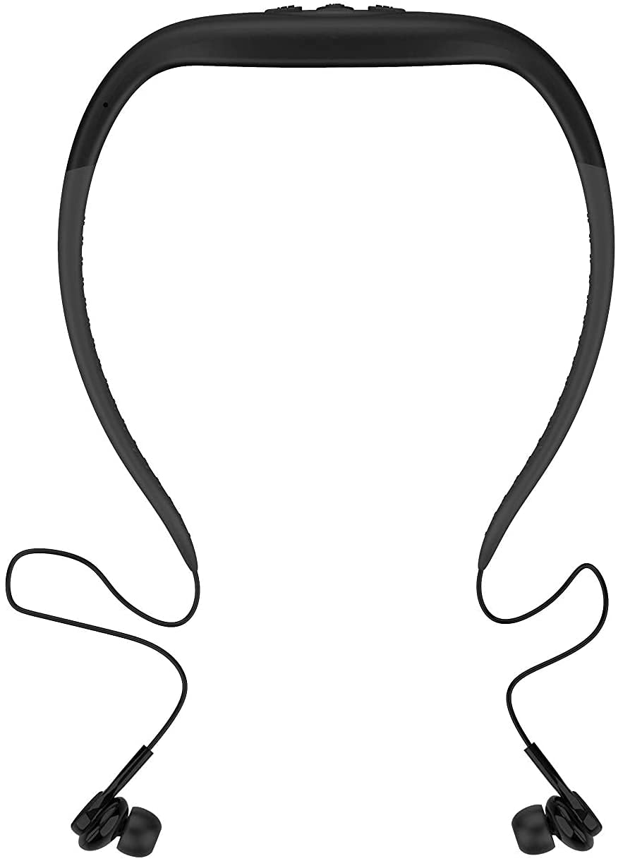 Lecteur de Musique pour Casque MP3 étanche, chaîne stéréo HiFi à mémoire de 8 Go, Radio FM, écouteurs Bluetooth pour la Natation, Le Surf, la Course à Pied, Les Sports, Un Design primé (Noir)
