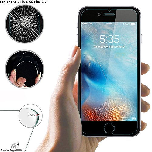 Image of iPhone 6S Plus Screen Protector, [3D Touch Compatible][Anti-Bubble][HD Ultra Clear] Premium Tempered Glass Screen Protector for Apple iPhone 6 /6S Plus (5.5 inch ONLY),-[3Pack]