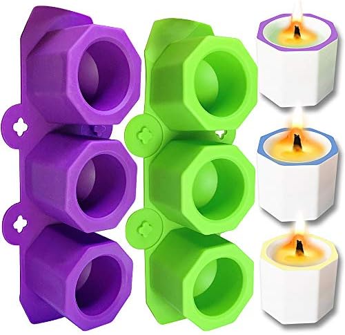 DIY Silicone Flower Pot Mold for Handmade Craft Candle Holder Wax Casting Mold Resin Moulds Cement Molds, Set of 2