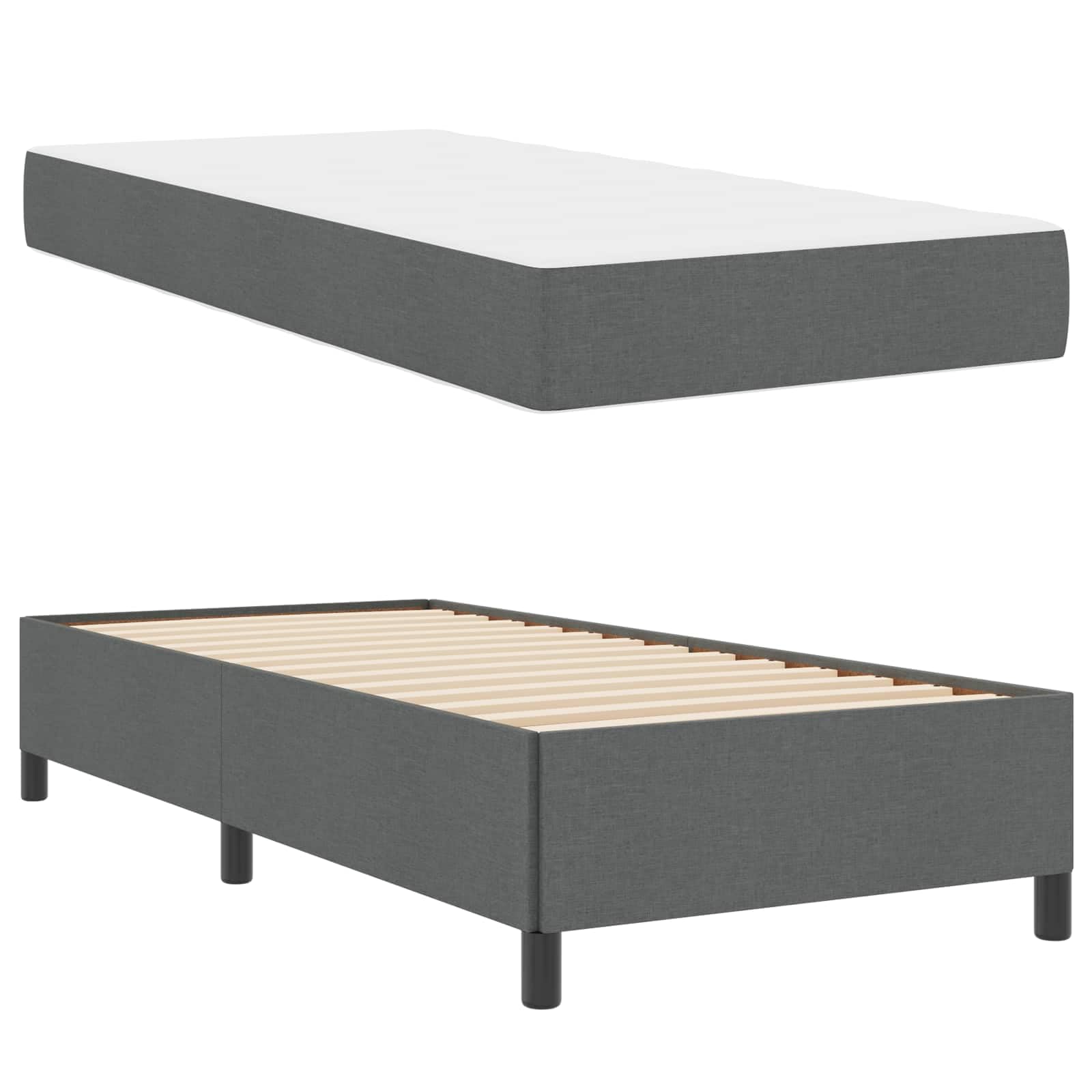Tkanina z drewnopochodnym stelażem Nowoczesny design Ciemnoszary 80x200