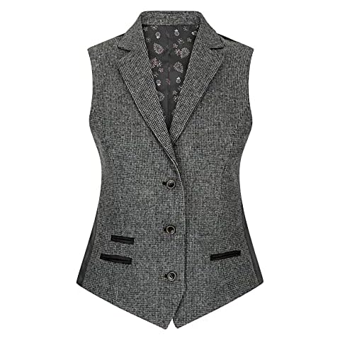 TruClothing Grey Tweed Herringbone Waistcoat Cover