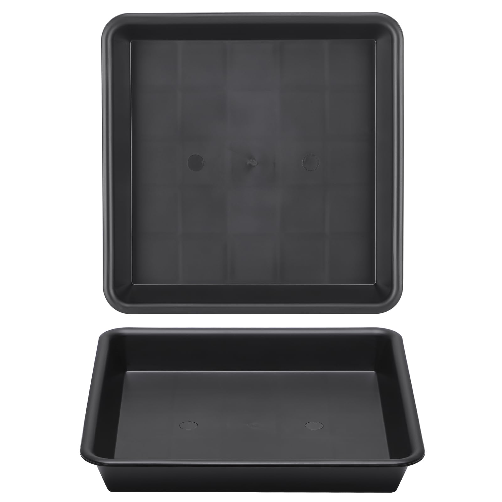 Soucoupe 20,3 cm GREANER lot de 2 plateaux à galets noirs pour pots de fleurs