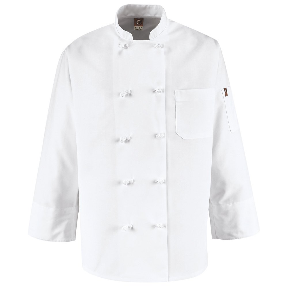Chef Designsmens Red Kap® Eight Knot Button Chef Coat Ten Knot Button Chef Coat