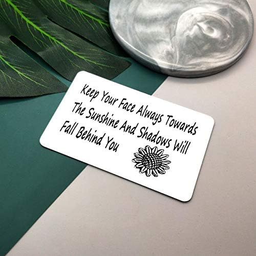Encouragement Card Gift Engraved Wallet Inserts Card Spiritual Inspirational Gifts for Her Women Girls Friends Best Friend Gift for Teen Girls Graduation Birthday Christmas Friendship Gift