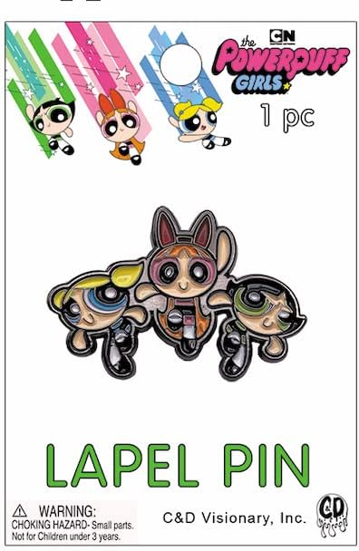 Powerpuff Girls Trio Metal Lapel Pin