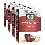 Wine Box Tempranillo Vino de la Tierra de Castilla trocken Bag-in-Box (1 x 3 l) | 3 l (4er Pack)