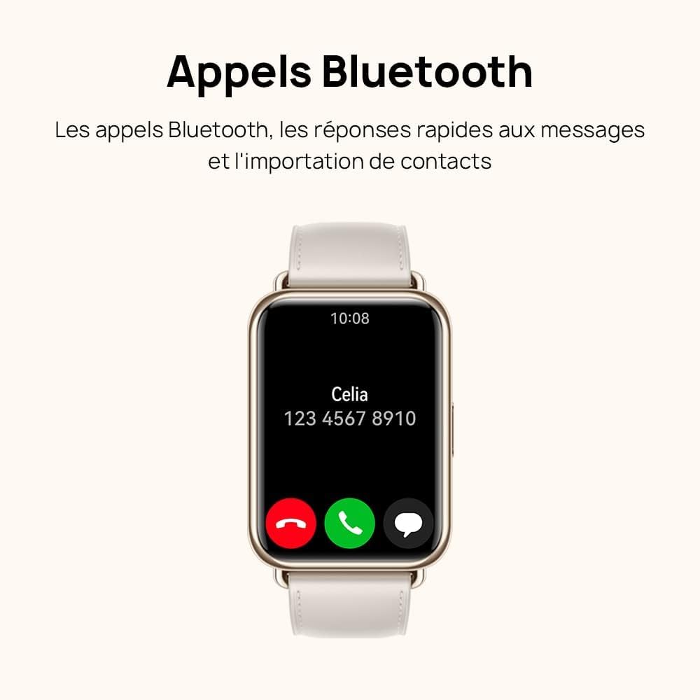 HUAWEI Watch Fit 2 Montres connectées, Écran FullView avec Bords Ultra-Fins, GPS, Appels Bluetooth,Suivi d'un Mode de Vie sain, Animations d'entraînement Rapide,Compatible Android et iOS,Rose