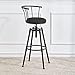 Industrial Stool with Hollow Back Metal Stool, Adjustable Height Swivel Chair, Cafe Stools Footstool (#2 75cm Sitting Height)