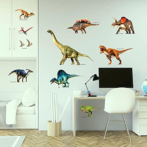 DECOWALL DWL-2012 Dinosaur Kids Wall Stickers Decals Peel and Stick Removable for Nursery Bedroom Living Room Art murals Decorations