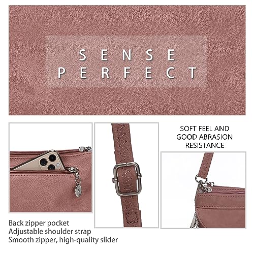 Image of Angel Kiss Crossbody Bags Small Purses for Women Vegan Leather Cell Phone Wallet Purse with Wristlet Strap