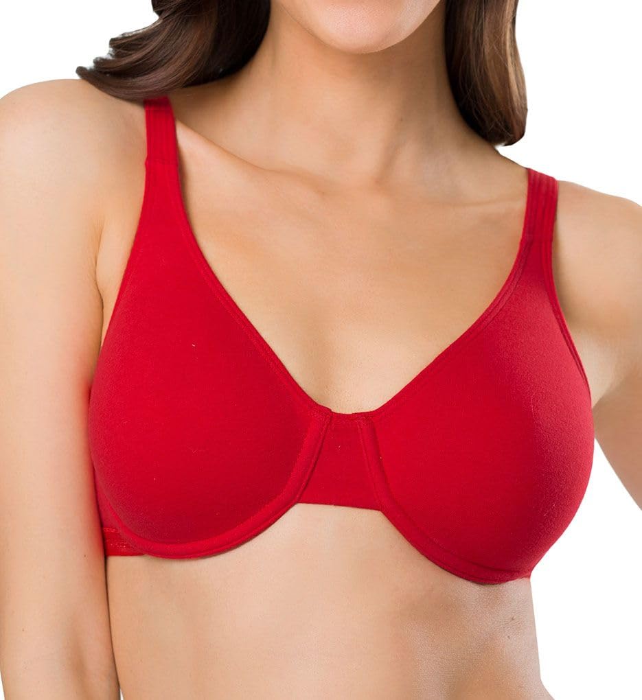 Fruit of the Loom Women’s Cotton Stretch Unlined Underwire Bra, Multipack
