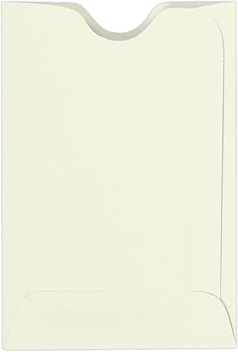 LUXPaper Fundas para tarjetas de crédito en 80 libras, natural, tarjetero para tarjetas de regalo, paquete de 250, tamaño 2 38 x 3 12 (blanco hueso)
