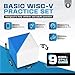 PrfcNL Basic WISC-V Practice Set-45 Practice Questions,with 9 Blue White Cubes and Mobile App,Ideal for Introduction to IQ Tests,BDT prep,Educational STEM Montessori Gift, Develop Abstract Reasoning