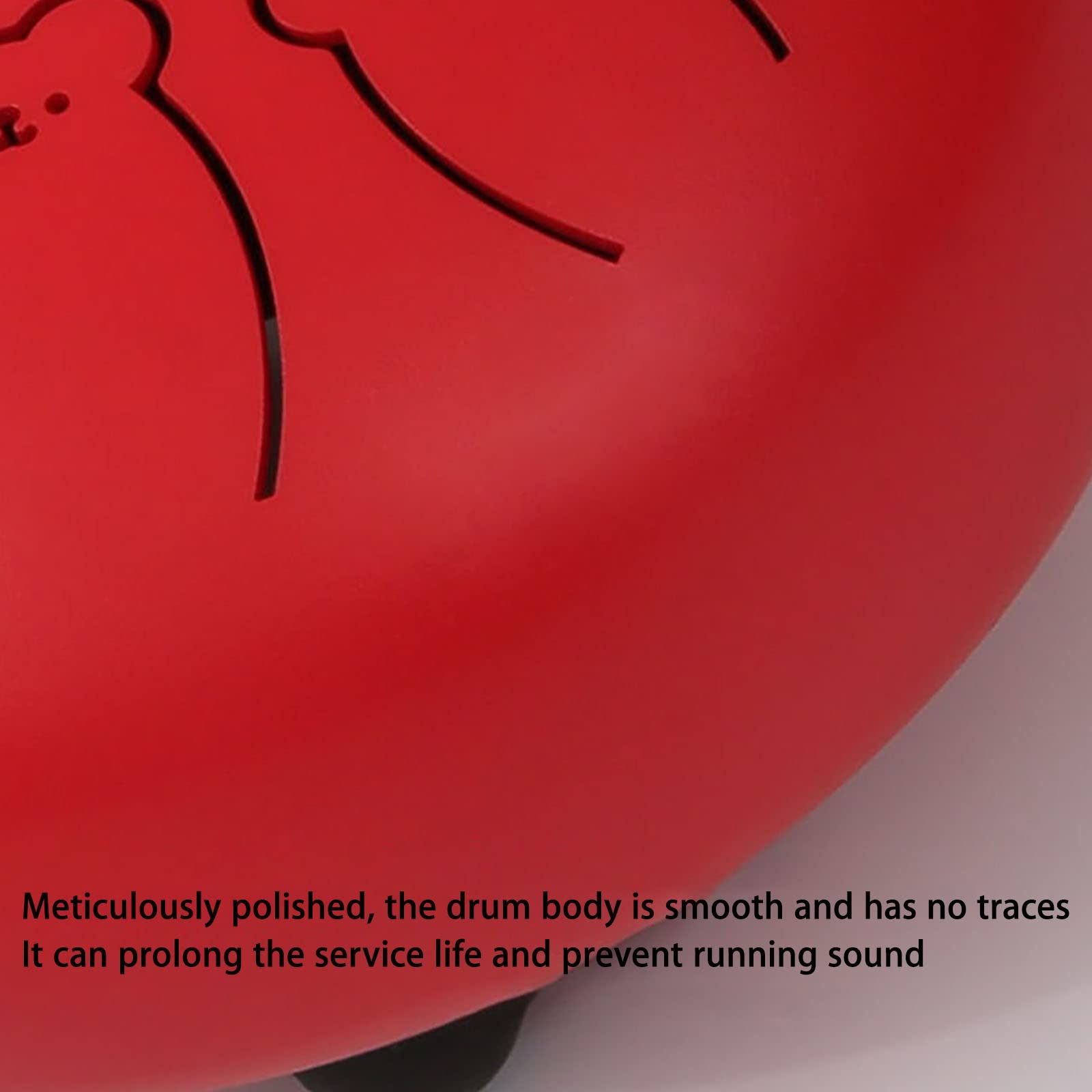 Petit Steel Tongue Drum 6 Pouces 8 Notes Tambour Handpan for Enfants Avec Sac De Transport, Livre De Musique, Mallets Et Autocollant Percussion(Rouge)