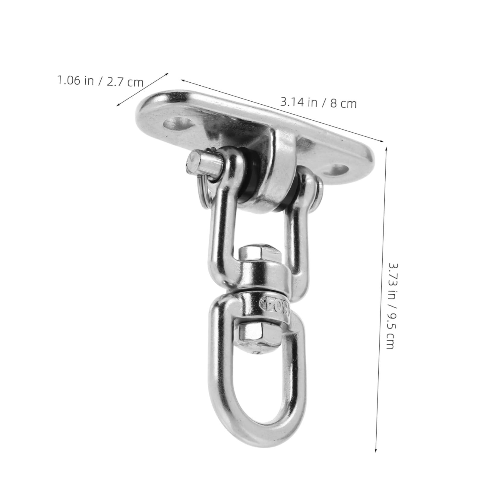 Gatuida Gancho para Colgar Silla Columpio de Techo Inoxidable Soporte Giratorio Resistente para Hamacas Patio Base Reforzada para Alta Carga Fácil Instalación Exterior