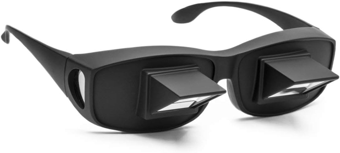 ASK Professional Lazy Prism Glass Reader; Soft Touch Comfortable Frame with Large View; Compatible with Spectacles; Ideal Gift for Seniors & Students for Relaxed Reading in Bed.