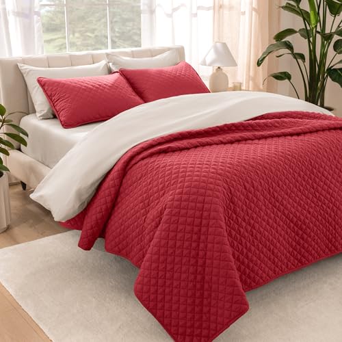 Bare Home Coverlet Set - Full/Queen - Lightweight Bed Decor - Comforter Alternative - All-Season...