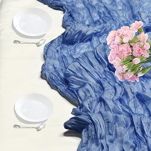 Treesunshine 6 Pack 10FT Cheesecloth Table Runner, Hessian Table Runner for Wedding Decor Gauze Tablecloth, Tartan Tablecloth - Image 2