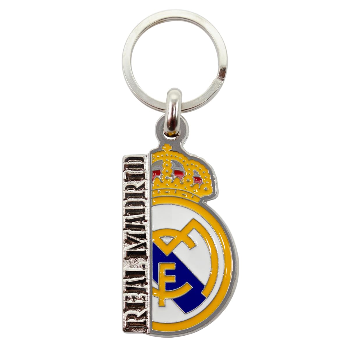 Porte-Clés Bouclier Métallique Real Madrid Classique En Relief - AB2179