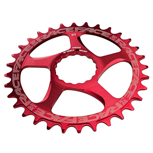 Plateau VTT Race Face rouge Direct Mount pour éviter les sauts de chaîne en déblaiement