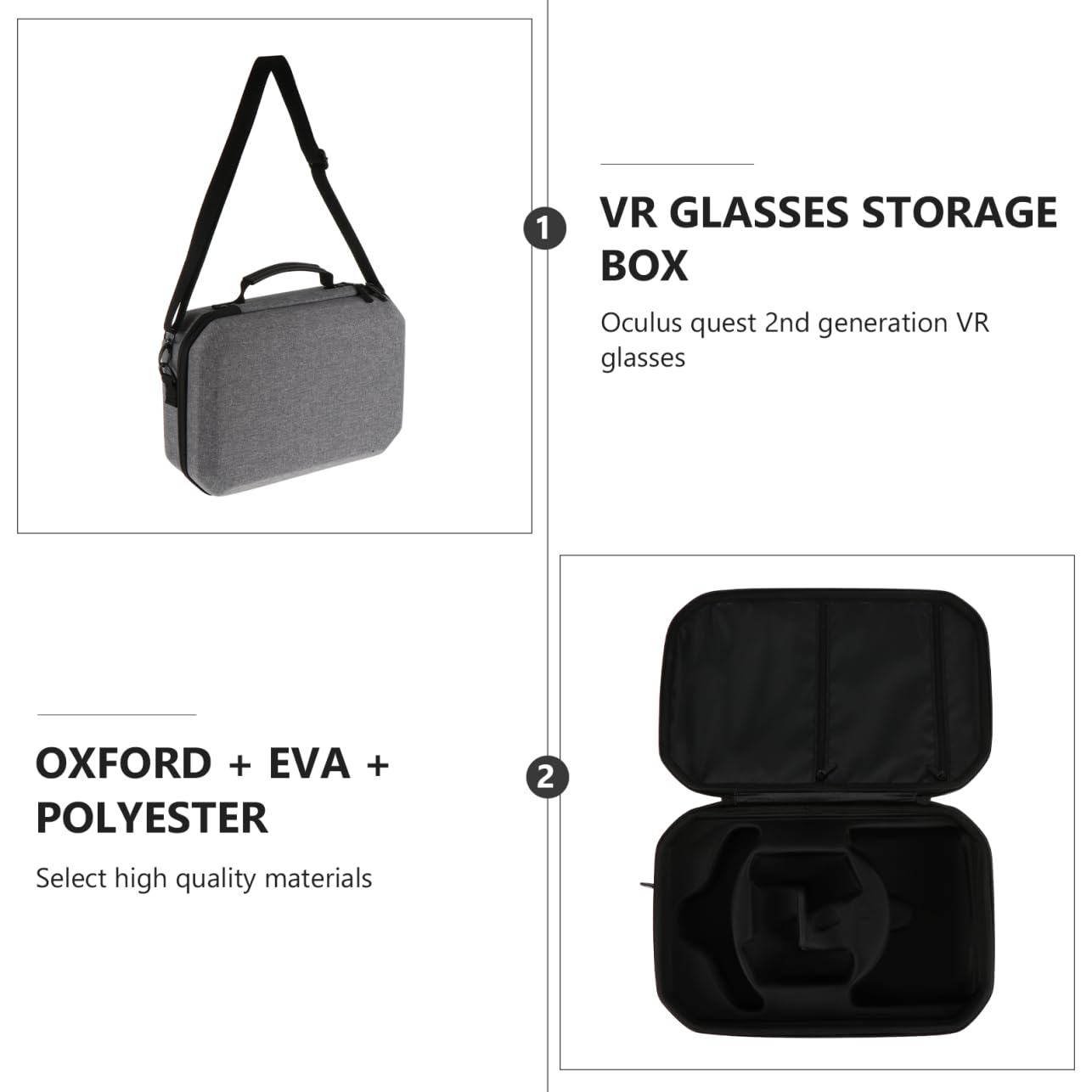 DOITOOL Estuche de Almacenamiento para Gafas de Realidad Virtual Estuche de Eva para 2 Solución de Almacenamiento