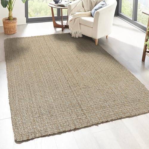 JONATHAN Y Estera Hand Woven Boucle Chunky Jute Ivory Indoor Area Rug, 3x5, Bohemian, Transitional, Easy-Cleaning for Living Room, Bedroom, Kitchen, Pet Friendly, Non-Shedding (NFR102B-3)