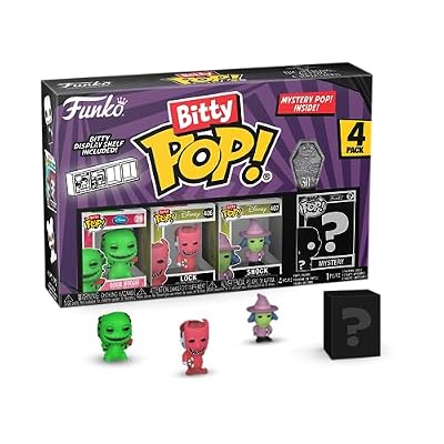 Funko Bitty Pop! 4 Pack: Disney - The Nightmare Before Christmas - TNBC - Oogie Boogie, Lock, Shock, Mystery Mini Figure - Styles May Vary - 0,9 Pulgadas (2,2 cm) Coleccionable - Idea de Regalo | Ya disponible en tu tienda friki favorita! En mundofriki.es! Funko Bitty Pop! 4 Pack: Disney - The Nightmare Before Christmas - TNBC - Oogie Boogie, Lock, Shock, Mystery Mini Figure - Styles May Vary - 0,9 Pulgadas (2,2 cm) Coleccionable - Idea de Regalo | Ya disponible en tu tienda friki favorita! En mundofriki.es!