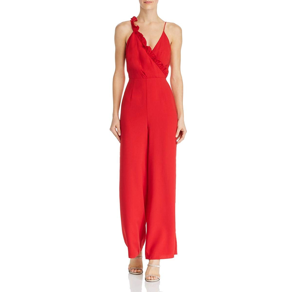 Keepsake the Label womens Forget You Sleeveless Ruffle Wide Leg Jumpsuit Jumpsuit