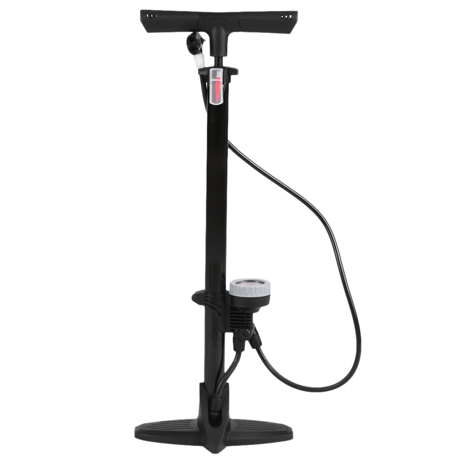 Pompa di Gonfiaggio da Pavimento per Bicicletta con Manometro Stabile e Durevole per Ciclista Alluminio 9,4 * 4,9 * 24,8 Pollici