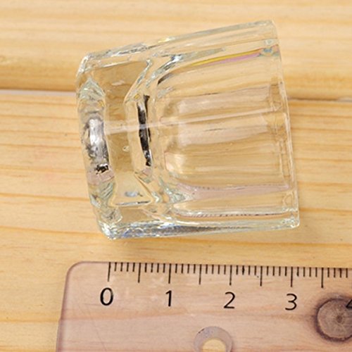 5 pcs Nail Art Acrylic Liquid Powder Dappen Dish Glass Crystal Cup miniatura 3