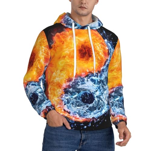 Sweat homme yin yang en polaire chaude pour affronter le froid confortablement