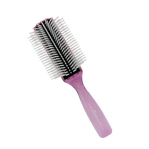 VESS Cepillo de pelo soplado y peinado tipo redondo ancho de 9 filas ligero fabricado en Japón C-150 rosa parpadeo