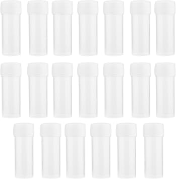 Coollooda Pill Case, Medicine Case, Portable Medicine Case, Plastic, Medicine Pill Bottle, Small Items, Storage, Small Portion, 0.2 oz 5 g, Set of 20