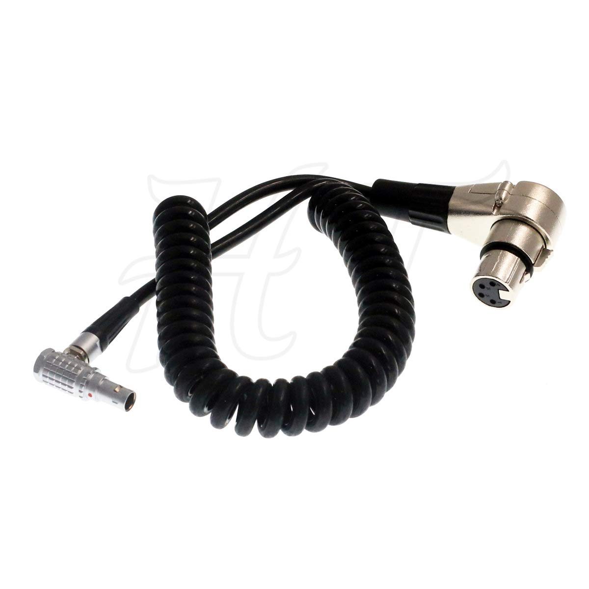 Alexa Camera Video Monitor Cavo di alimentazione a spirale XLR 4 pin femmina 2 pin Spina ad angolo retto