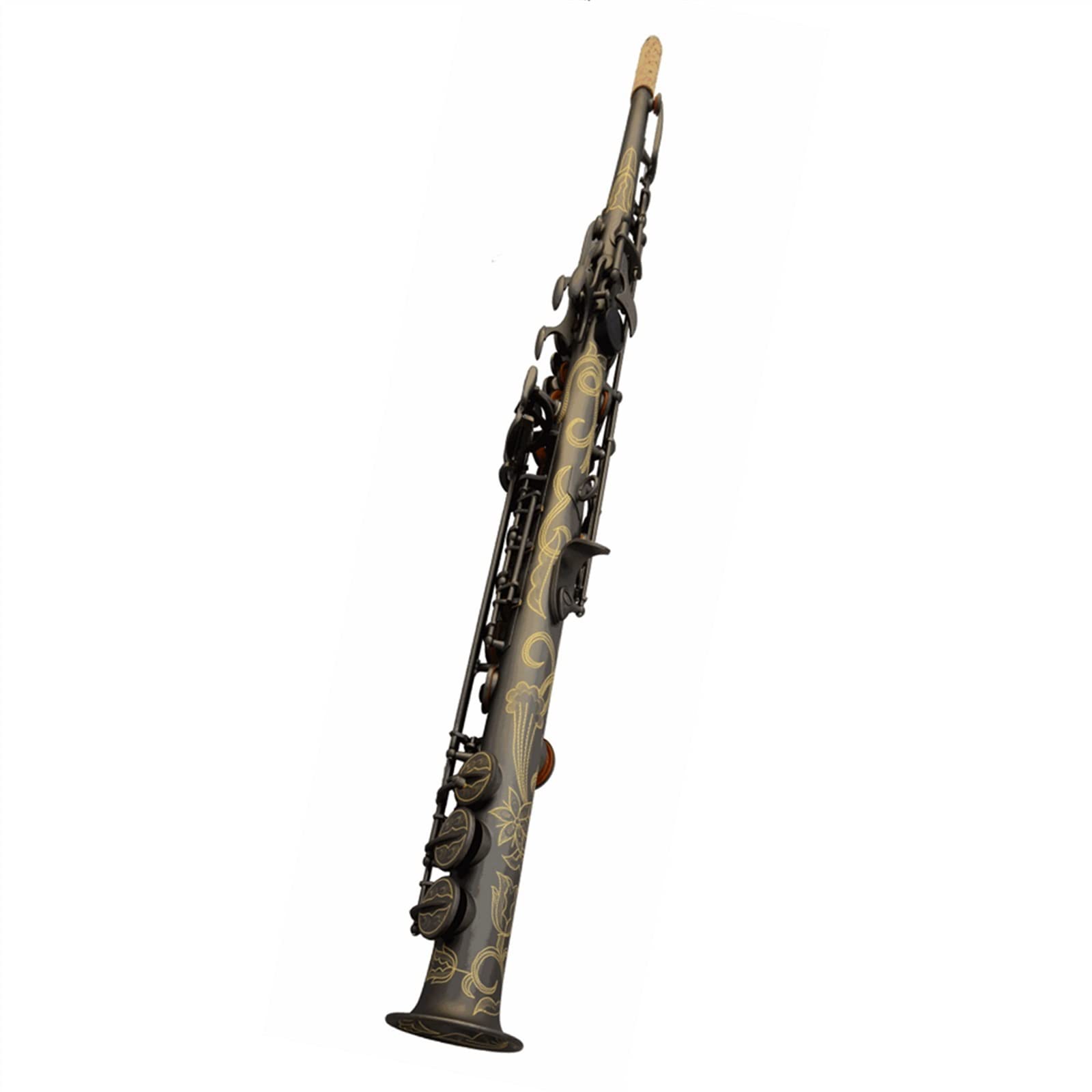 Saxofón Profesional Saxofón Profesional B-Flat Saxofón Cuerpo De Latón Mate con Estuche Y Otros Accesorios